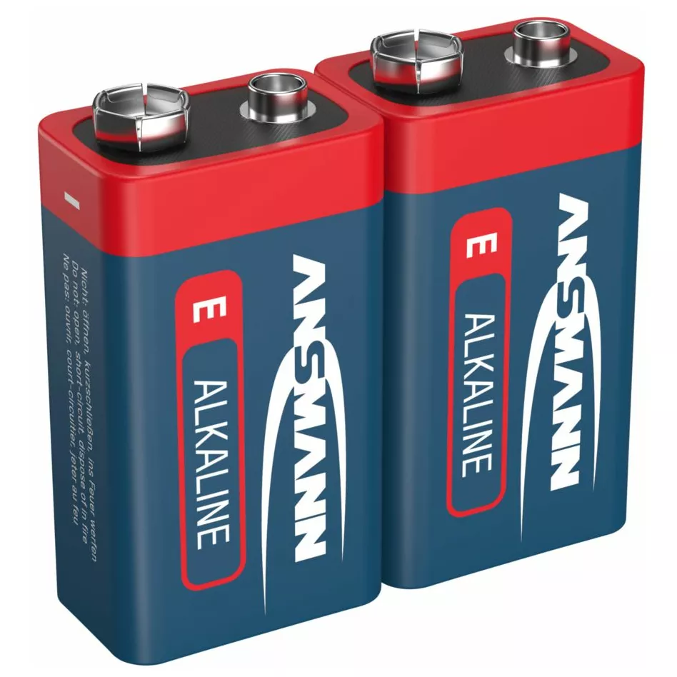 Ansmann 9V Alkaline Batterie Block E / 6LR61 2er Karton
